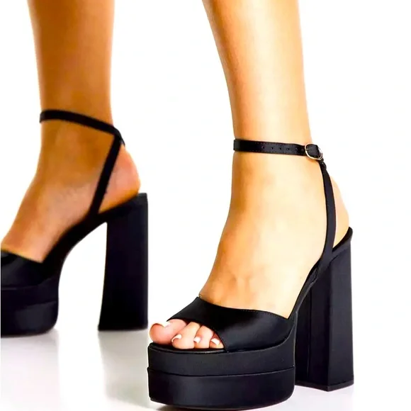 High Heeled Asos Black Strappy Heels ASOS Shoes Asos Design Nix